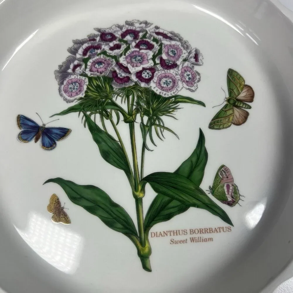 PORTMEIRION Botanic Garden Sweet William Dianthus Barbatus Fluted Flan Dish